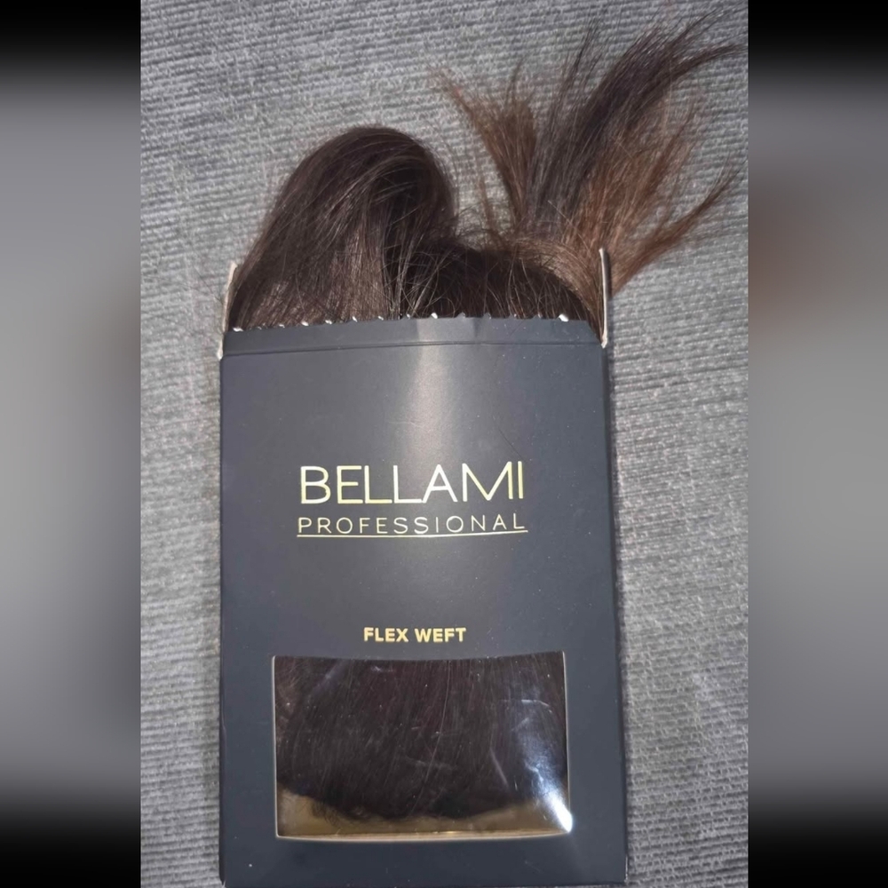 BELLAMI Professional Flex Weft Hair Extension - Dark Brown, 24 Inch